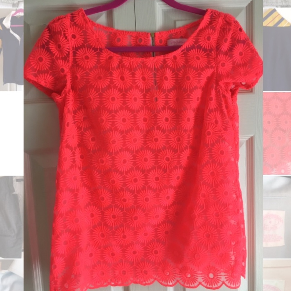 Lilly Pulitzer Neon Lace Top